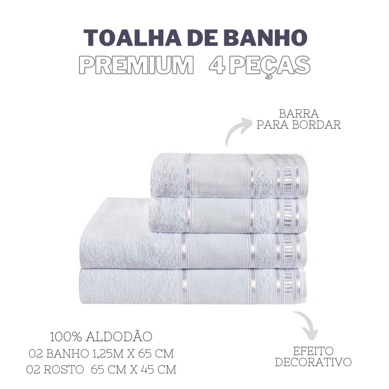 Jogo de banho 4 peças - Premium