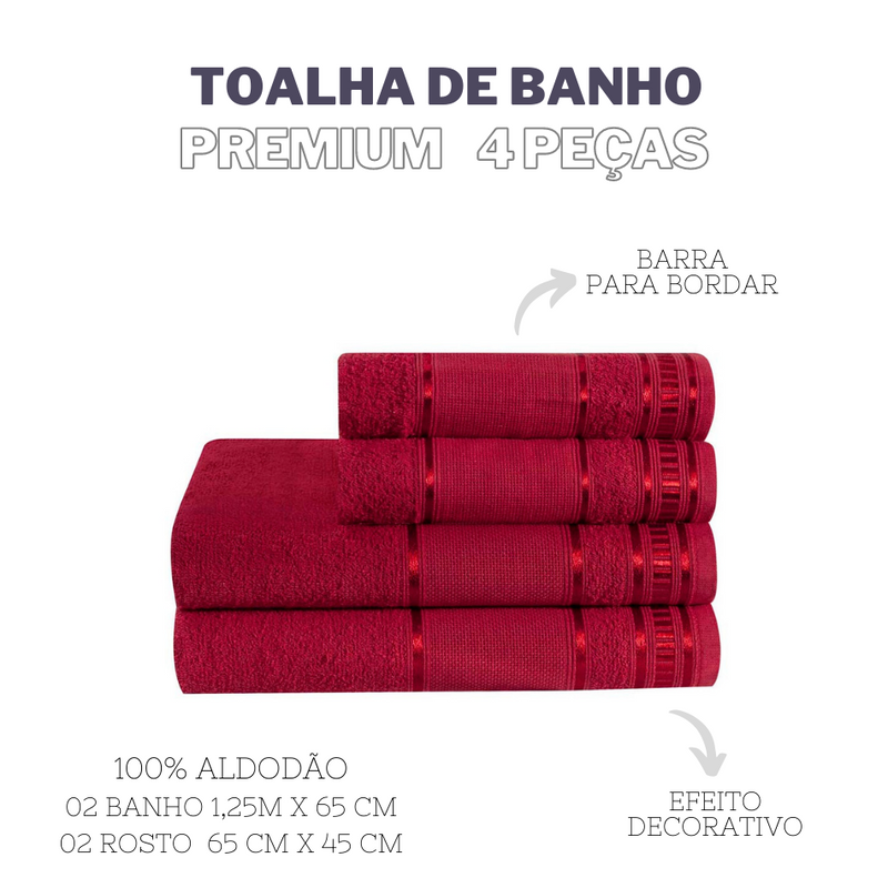 Jogo de banho 4 peças - Premium