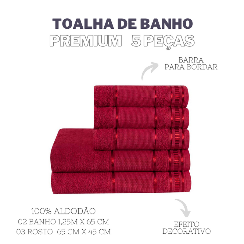 Jogo de banho 5 peças - Premium