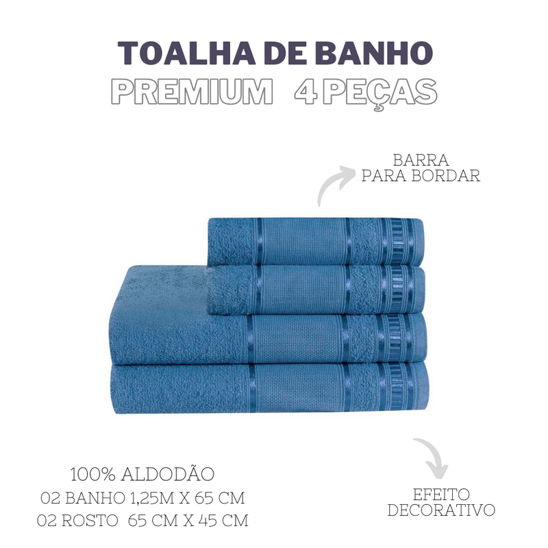 Jogo de banho 4 peças - Premium