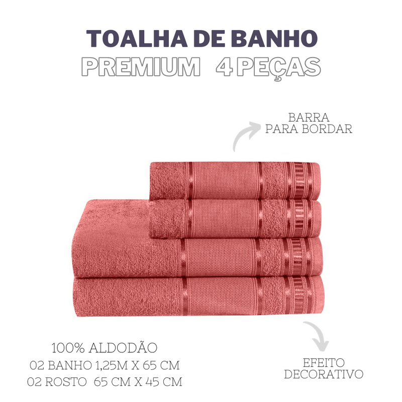 Jogo de banho 4 peças - Premium