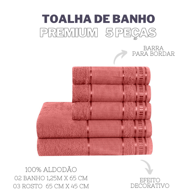 Jogo de banho 5 peças - Premium