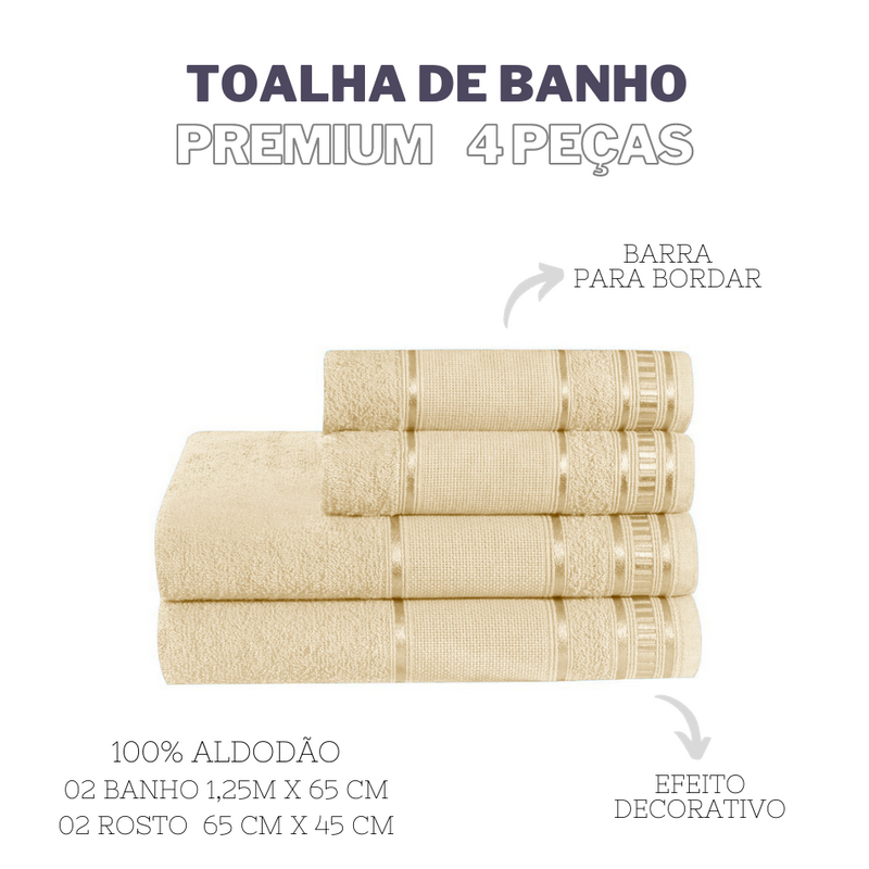 Jogo de banho 4 peças - Premium