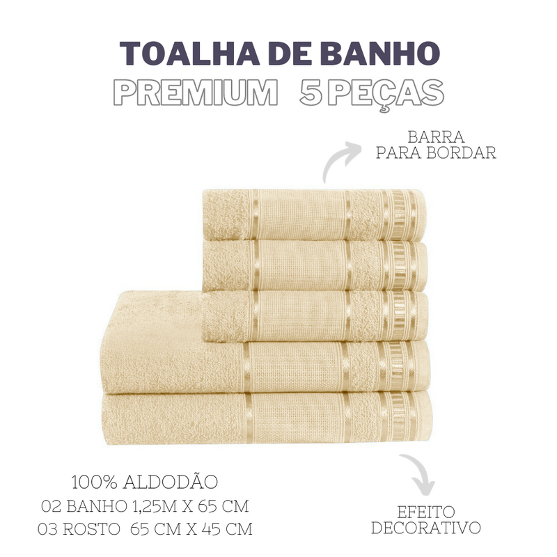 Jogo de banho 5 peças - Premium