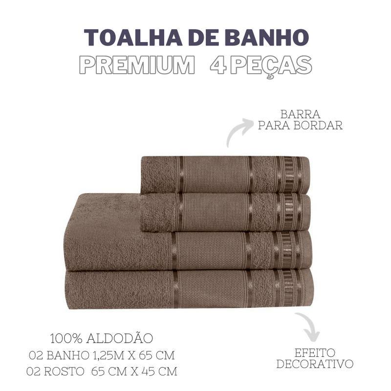 Jogo de banho 4 peças - Premium